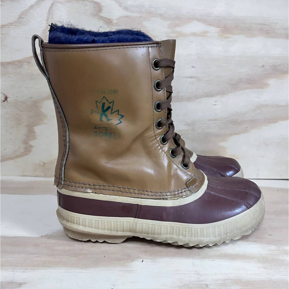 Sorel - Rubber Waterproof - Winter Boots - Brown/Red- Women's - 7